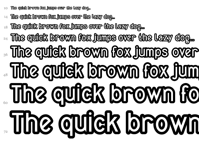 Quirkus font waterfall